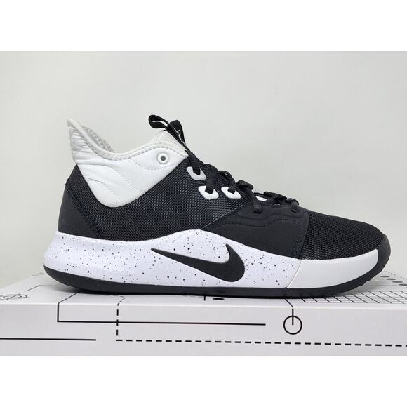 DS Nike PG 3 TB BLACK WHITE CN9512-002 Size 8 *READ* - Picture 5 of 7